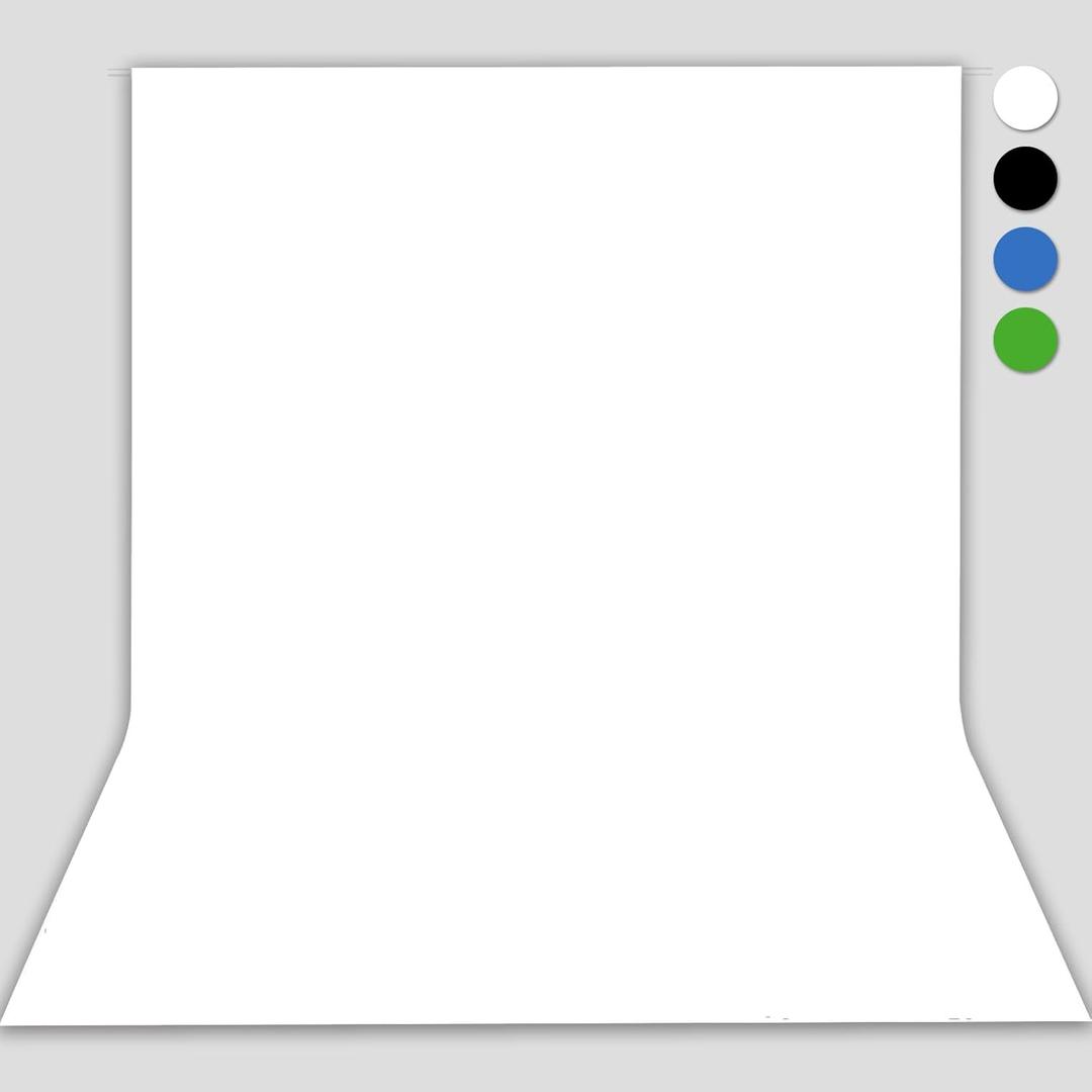 White Backdrop Background for Photography Photo Booth Backdrop for Photoshoot Background Screen Video Recording Parties Curtain 10x10FT