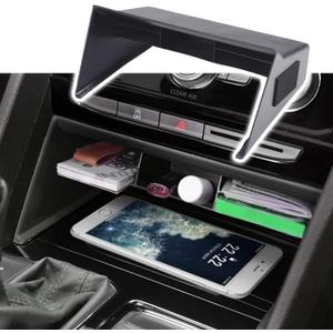 RUNROAD Atlas Center Console Organizer Compatible with VW Atlas and Cross Sport 2018-2023 Accessories, Middle Console Organizer Insert Secondary Storage Tray Coin Holder ABS Armrest Box