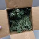 1FT Unlit Artificial Holiday Christmas Tree No Lights, Hinged Spruce Branch Tips for Home, Office, Party Decoration No Prelit Foldable Base (11in)