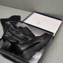 CouieCuies Black Thigh High Boots For Women Platform Over The Knee High Boots Lug Sole Comfortable Stretch Boots (8)