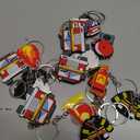 Sasylvia 36 Pcs Firefighter Party Favors 9 Style Firefighter Keychains Gifts Firetruck Birthday Party Decorations for Appreciation Thank You Accessories