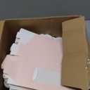 qiqee Pink Cupcake Boxes Individual 100 Packs Cupcake Holders Disposable Single Cupcake Boxes with Window 3.6" 3.6"*4.3" Cupcake Containers