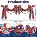6.57 ft 4th of July Decoration Patriotic American Flag Bunting Patriotic Bow for Wreath Red White Blue Flag Banner for Independence Memorial 250th Anniversary Porch Garden Indoor Outdoor Decor
