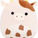 Squishmallows Original 14in Nightingale The Brown Cow with Spots  Official Jazwares Plush (Large)