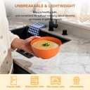 Homienly Plastic Bowls Alternative, Unbreakable Wheat Straw Cereal Bowls 8 PCS - Microwave & Dishwasher Safe Bowl for Cereal, Snack, Rice, Salad, Soup Bowls for Kitchen, Camping, Party(Muliti,26 OZ) (Multicolor)