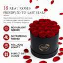 18 Preserved Roses in a Box, Gift for Women & Mom—Red