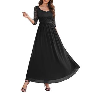 Wedtrend Formal Dresses for Women 3/4 Sleeve Bridesmaid Dress Mother of Bride Dress Maxi Evening Gown Prom Dresses, XL