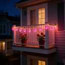 Pink Heart Decorative Lighting String, 10 Count Pink LED and 9 FT White Wire, for Valentines Day, Mothers Day, Fathers Day, Birthdays.
