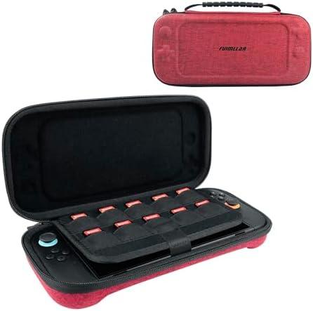 Fuimllar Switch 2 case for Nintendo switch 2, EVA case for Switch 2, Nintendo Switch 2(2025 Version) Storage bag（ink red）