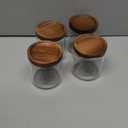 Glass Jar Candy Containers - 16oz Kitchen Glass Airtight Storage Jar With Acacia Airtight Lidfor Kitchen Seasoning, Coffee Bean, Tea, Suger, Herbs (4)