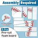 Marquee Numbers Baseball Birthday Decorations: 3ft Large Party Decor 6th 16th Big Light Up Cardboard Number 6