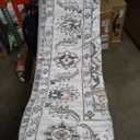 VK·LIVING Area Rugs Machine Washable Rug 9'x 12' Vintage Design Washable Area Rugs with Non Slip Rugs for Living Room Bedroom Traditional Woven Rug Carpet Stain Resistant, Home Decor Office Boho Rug, Beige