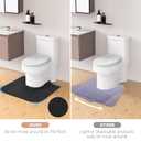 Upgrade Round Commode Potty Training Mats for Boys, Potty Training Toilet Rugs, Toilet Rugs u Shaped Washable,Toilet mats for Bathroom(4 Pack, Black)