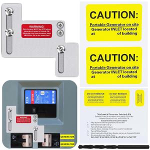 Generator Interlock Kit for Eaton Cutler Hammer Type CH Series 150 or 200 amp Panels TAN Breaker ONLY,Horizontal Main Generator Interlock Kit,1 1/2 Inch Spacing Between Main and Branch Breaker