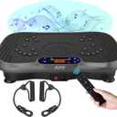 AXV Vibration Plate Fitness Platform Exercise Machine Vibrating Lymphatic Drainage Shaking Full Body Shaker Workout Vibrate Stand Shake Board Sport Gym for Weight Loss Fat Burner for Women Men