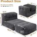 Big Bean Bag Chair for Adults, 66.9"x31.5" Lounger Large Bean Bag Sofa, Memory Foam Filled Beanbag Chair for Living Room, Bedroom, Balcony - Ergonomic Support & Premium Comfort (Darkgrey)