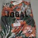 JOGAL Men's Flower Casual Button Down Short Sleeve Hawaiian Shirt Suits Small Green