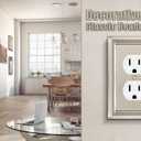 Henne Bery Sunken Pearls Heavy Duty Decorative Wall Plate Switch Plate Outlet Cover (Single Duplex, 2 Pack, Satin Nickel)