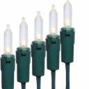 100 LED Warm White Christmas Lights, Commercial Grade Green Wire String Lights 35 Ft, for Indoor Outdoor House, Garden, Patio.