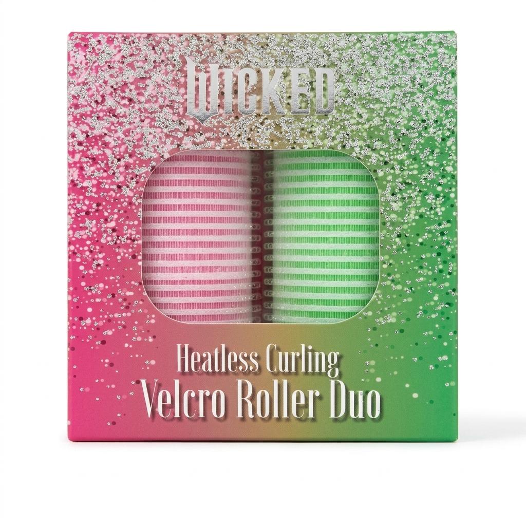 2 x Wicked Heatless curling Velcro roller duo