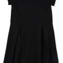 The Children's Place Girls' Short Sleeve Ponte Dress (6-7, Black)