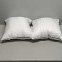 Throw Pillows Insert, 18'' x 18'' Set of 2, Decorative for Couch, Sofa or Bed with Premium Down Alternative Filled, White
