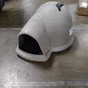 Petmate Large Dog House Outdoor Weatherproof - Indigo Igloo Dog House, Made in USA, for Large Dogs 50 to 90 pounds, TAUPE/BLACK