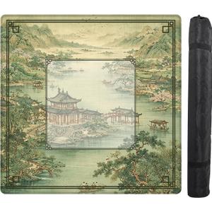 Ancient Chinese Town Landscape Mahjong Mat for Table 31.5in