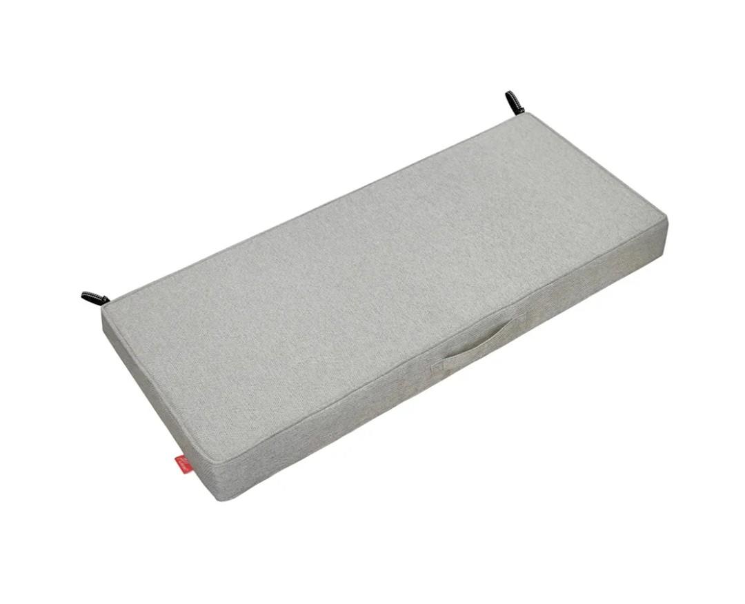 Pcinfuns Outdoor Bench Cushions 48 x 18 Inch Water-Resistant Chair Cushion for Patio Furniture with Fade Resistant and Removable Cover with Handle & Adjustable Straps for Patio,Yard, Light Grey
