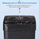 Anborry Bathroom Automatic Trash Can 2 Pack 2.2 Gallon Touchless Motion Sensor Small Slim Garbage Can with Lid Smart Electric Narrow Garbage Bin for Bedroom Office Kitchen (Black)