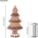 WDS WONDROUS Gingerbread Christmas Tree Collectible Figurines Christmas Decorations, Set of 2 Gingerbread Xmas Trees Decor Party Decoration Gift for Table Centerpiece Desktop