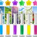 EKE Toilet Gel, Toilet Stain Removal Cleaning Air Freshener, 72 Flower Stamps, Pack of 6 Scents