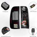 LED Tail Lights Fit for Ford F150 1997-2003, for Ford F150 Heritage 2004,for Ford F-250 Light Duty (7 Lug Nut) 1997-1999,Chrome Housing Smoke Lens