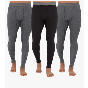 Fruit of The Loom Mens Recycled Premium Waffle Thermal Underwear Long Johns Bottom, Size S