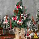 Blulu 24 Pcs Christmas Cow Mouse Ornaments Hanging Cow Mice Christmas Decorations Tree Ornaments for Xmas Tree Farmhouse Decor(Cow)