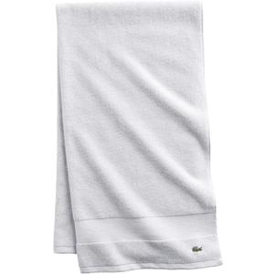 Lacoste Heritage 100% Supima Cotton Bath Towel, White, 30" x 54" Highly Absorbent & Quick Drying, Premium Super Soft Bath Towel, Bathroom Essential, Gift for All Occasions, Machine Washable