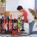 Nerf Elite Blaster Rack - Storage for up to Six Blasters, Including Shelving and Drawers Accessories, Orange and Black