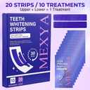 2 x Teeth Whitening Strips, Purple Pap Formula, 20 Strips/10 Treatments | Hydrogen peroxide-free PAP formula with fresh mint feel for coffee, tea and wine yellow-tone stain care