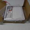 QEEIG Narrow C Shaped Side Table Set of 2 Living Room Sets Slim Couch Tray Tables Skinny Thin Small Modern 7 inch Width, White (017-18WW)