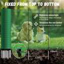 3x50 FT Temporary Fence for Backyard,Temporary Fence with with 9 Fiberglass Posts,Windbreak Rope,Ground Peg,Plastic Garden Fence,Safety Barrier Fence Roll for Backyard Outdoor Animal Protect
