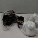 Gejoy 3 Pcs Halloween Table Decor Set Mason Jar with Artificial Flower Black Red Table Centerpieces Faux Flowers with Vases for Halloween Floral Arrangements Home Decorations