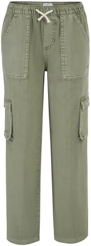 Roxy Girls' Precious Wide Leg Twill Cargo Pants, Relaxed Fit Size L