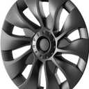 VEVOR Wheel Rim Cover Hubcaps, 18 in, 2017-2023 Model 3 Fully Fit Hubcap with Snap, Guard Tape & Valve Nozzle Hole, ABS & PC Hubcap with High Rigidity & Less Wind Drag, Fits for All Weather Use