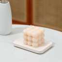 2 x Coengwui Diatomite Soap Dish for Kitchen Organizer, Quick Dry Sink Caddy Holder for Sponge, Brush, Toothbrush - Fast Absorbing Stone Tray (Beige, 4.8" x 3.1")