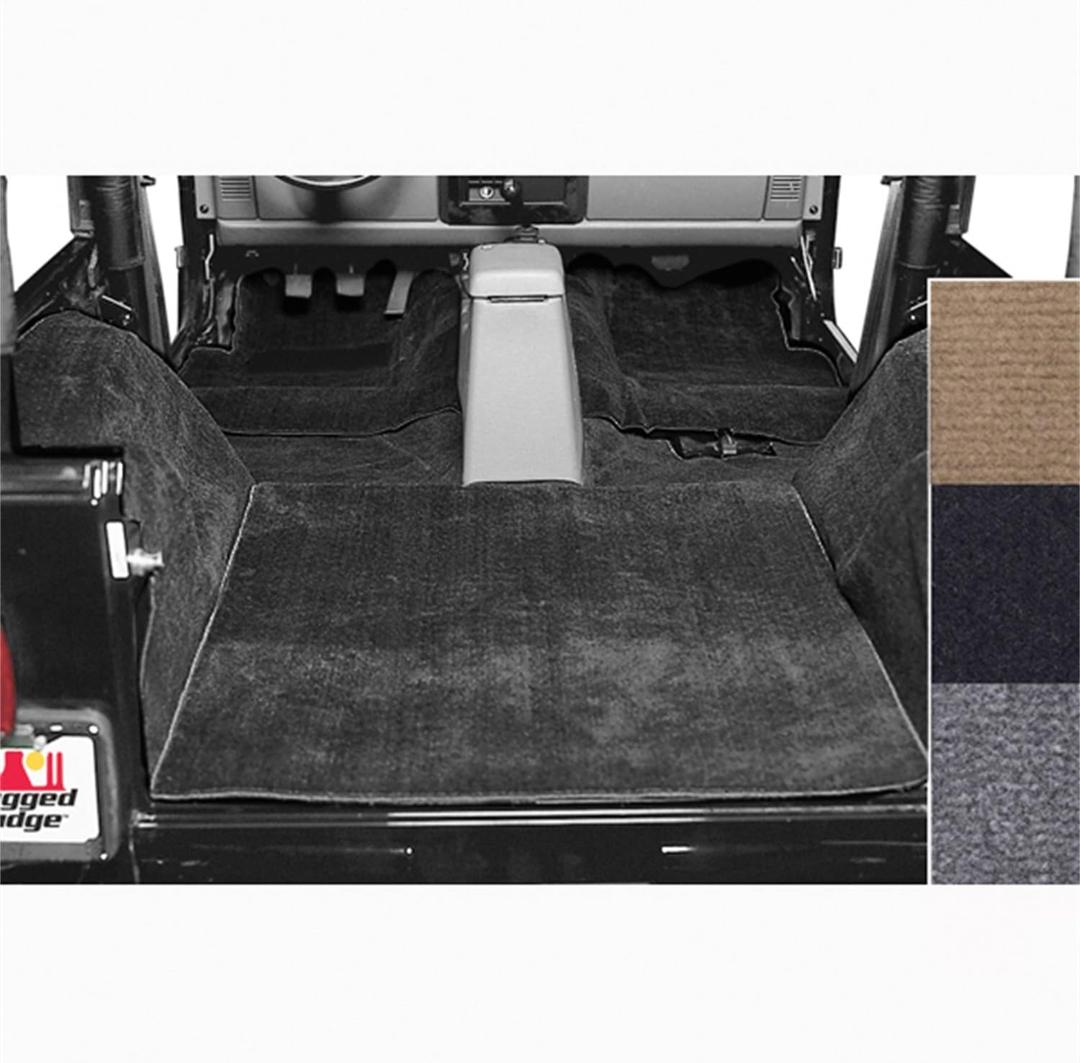 Rugged Ridge Deluxe Carpet Kit for Jeep CJ/Wrangler YJ | Polypropylene, Black | 13690.01 | Fits 1976-1995 Jeep CJ & Wrangler YJ