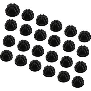 C&AHOME 24 pcs Wire Cube Plastic Connectors for Cube Storage Modular Closet Organizer and Metal Grid Shelving Unit Black