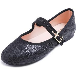 FEVERSOLE Women's Soft Cushion Extra Padded Comfort Round Toe Mary Jane Metal Buckle Fashion Ballet Flats Walking Shoes 9 (40)