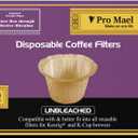 Pro Mael Disposable K Cup Filters, Coffee Filter Paper for Keurig Brewers Single Serve 1.0 and 2.0, Use with Reusable K Cup Pods, Natural Unbleached (100-Count)
