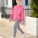 Hvididan Girls Fleece Hoodies Size 10-12 Oversized Hoodies for Teen Girls Warm Long Sleeve Toddler Sweatshirt, Pink, Size 10-12