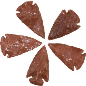 10 Pieces Red Goldstone Arrowhead, Crystal and Healing Stone Flint Rock Arrow Head - 1" to 1.5" Arrowheads for DIY Project Craft Point Jewelry Making